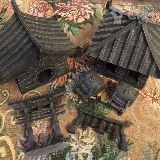 Описание картинки Набор террейна Bushido в грунте от Munin по цене 1 500руб | Свободный Рынок Миниатюр - СРМ