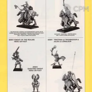 Описание картинки Bretonnian Questing Knight Hero on Foot от hoofstomp по цене 2 000руб | Свободный Рынок Миниатюр - СРМ