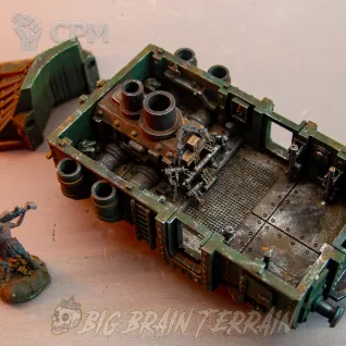Описание картинки Бронепоезд ✠ TRENCH CRUSADE от Big Brain Terrain по цене 12 550руб | Свободный Рынок Миниатюр - СРМ