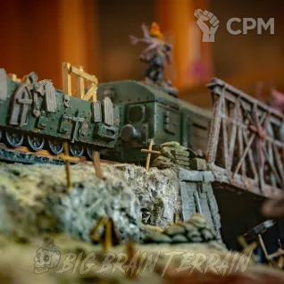 Описание картинки Бронепоезд ✠ TRENCH CRUSADE от Big Brain Terrain по цене 12 550руб | Свободный Рынок Миниатюр - СРМ