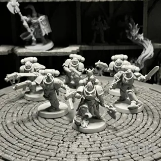 Описание картинки Warhhamer 40k Grey Hunters от HoustonSpace  по цене 700руб | Свободный Рынок Миниатюр - СРМ