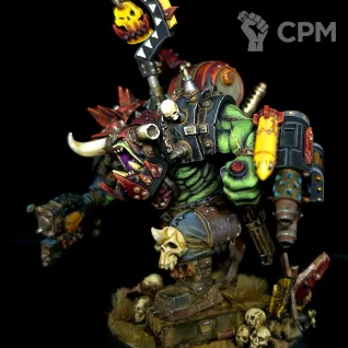 Описание картинки Ork Warboss Артель от Римский по цене 7 000руб | Свободный Рынок Миниатюр - СРМ