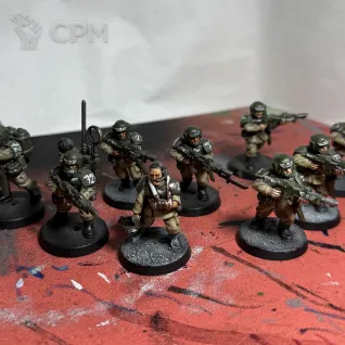 Описание картинки Cadian Shock Troopers (old) + Cadian Upgrade (old) от Bumblebee97 по цене 2 900руб | Свободный Рынок Миниатюр - СРМ