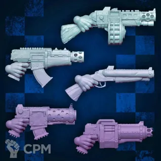 Описание картинки Ork shoota boyz. Бойзы с шутами x 5 от у Васи по цене 900руб | Свободный Рынок Миниатюр - СРМ