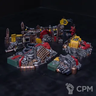 Описание картинки Orks Barricades от Monger по цене 6 450руб | Свободный Рынок Миниатюр - СРМ