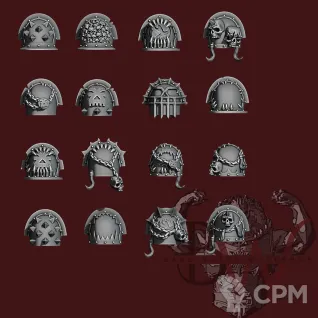 Описание картинки Khorne Berzerkers (цена за 10 миниатюр) от 3D Wargaming по цене 2 250руб | Свободный Рынок Миниатюр - СРМ