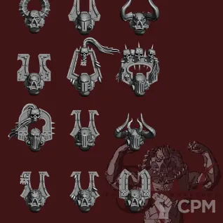 Описание картинки Khorne Berzerkers (цена за 10 миниатюр) от 3D Wargaming по цене 2 250руб | Свободный Рынок Миниатюр - СРМ