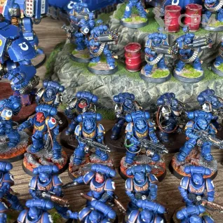 Описание картинки Ultramarines Army Армия Ультрамаринов (РАСПИЛ) от Halfdevil91 по цене 90 000руб | Свободный Рынок Миниатюр - СРМ