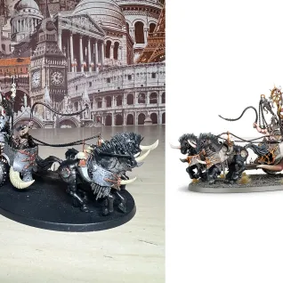 Описание картинки Chaos Chariot #2 (овальная база) от Lomantik по цене 2 000руб | Свободный Рынок Миниатюр - СРМ