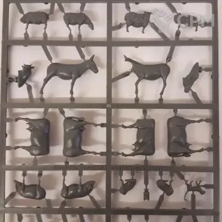 Описание картинки 28EXTFARMA 28mm Farm Animal Kit (2 frames per kit) от Base 28 по цене 1 875руб | Свободный Рынок Миниатюр - СРМ