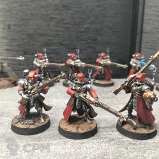 Описание картинки Skitarii Rangers от  Pirum aureum/ по цене 3 000руб | Свободный Рынок Миниатюр - СРМ