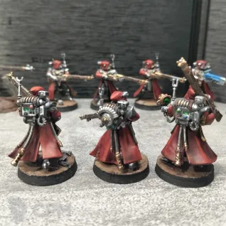 Описание картинки Skitarii Rangers от  Pirum aureum/ по цене 3 000руб | Свободный Рынок Миниатюр - СРМ