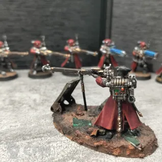 Описание картинки Skitarii Rangers от  Pirum aureum/ по цене 3 000руб | Свободный Рынок Миниатюр - СРМ