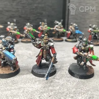 Описание картинки Skitarii Vanguard от  Pirum aureum/ по цене 3 000руб | Свободный Рынок Миниатюр - СРМ
