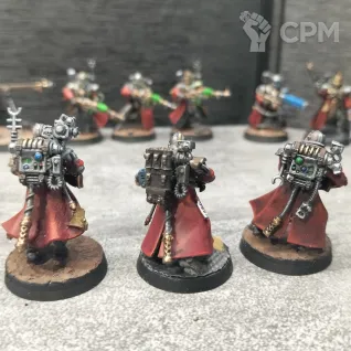 Описание картинки Skitarii Vanguard от  Pirum aureum/ по цене 3 000руб | Свободный Рынок Миниатюр - СРМ