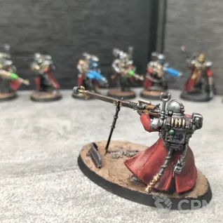 Описание картинки Skitarii Vanguard от  Pirum aureum/ по цене 3 000руб | Свободный Рынок Миниатюр - СРМ