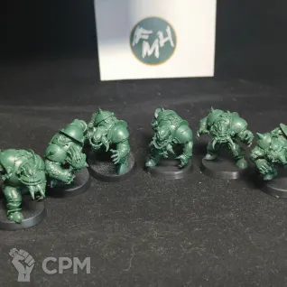 Описание картинки Вся команда Black Orc Team из Starter Blood Bowl Second Season Edition от Frandomir по цене 9 000руб | Свободный Рынок Миниатюр - СРМ
