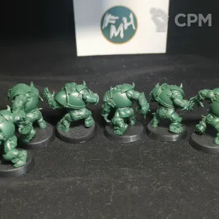 Описание картинки Вся команда Black Orc Team из Starter Blood Bowl Second Season Edition от Frandomir по цене 9 000руб | Свободный Рынок Миниатюр - СРМ