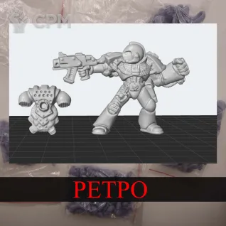 Описание картинки Imperial Fists Captain 2rd Edition от White Rhino по цене 299руб | Свободный Рынок Миниатюр - СРМ