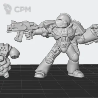 Описание картинки Imperial Fists Captain 2rd Edition от White Rhino по цене 299руб | Свободный Рынок Миниатюр - СРМ