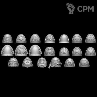 Описание картинки Imperial Fists Shoulder Pads от Saudad по цене 300руб | Свободный Рынок Миниатюр - СРМ