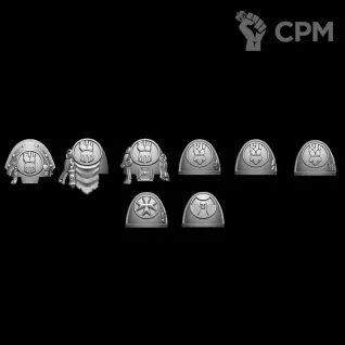 Описание картинки Imperial Fists Shoulder Pads от Saudad по цене 300руб | Свободный Рынок Миниатюр - СРМ