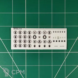 Описание картинки Imperial Fists Terminator Transfer Sheet (Декали) 2025 от Vault Boy по цене 598руб | Свободный Рынок Миниатюр - СРМ