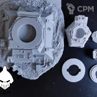 Описание картинки Imperial Heavy Bolter Turret от ССП по цене 1 150руб | Свободный Рынок Миниатюр - СРМ