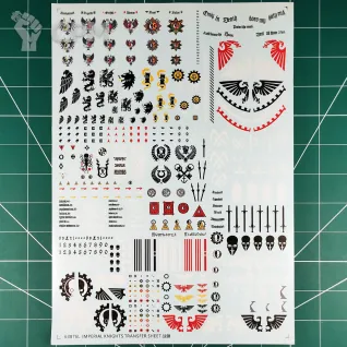 Описание картинки Imperial Knights Transfer Sheet (Декали) Replica II от Vault Boy по цене 1 798руб | Свободный Рынок Миниатюр - СРМ