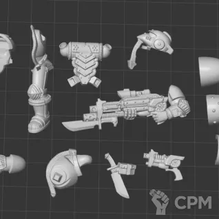 Описание картинки Imperial Space Marine, 2016 памятная версия от White Rhino по цене 399руб | Свободный Рынок Миниатюр - СРМ