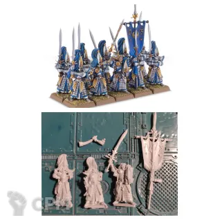 Описание картинки Sword masters of Hoeth command group от Old curiosity shop по цене 990руб | Свободный Рынок Миниатюр - СРМ