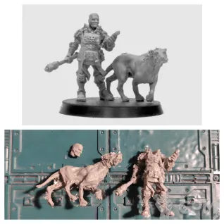 Описание картинки Imperial enforcer with cyber-mastif от Old curiosity shop по цене 790руб | Свободный Рынок Миниатюр - СРМ