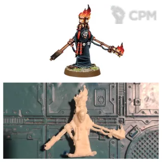 Описание картинки Acolyte with flamers от Old curiosity shop по цене 570руб | Свободный Рынок Миниатюр - СРМ