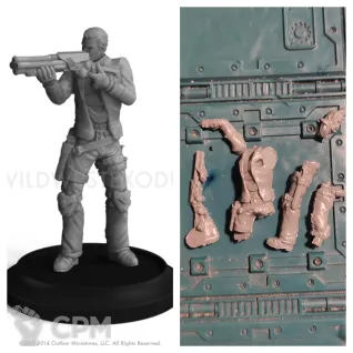 Описание картинки Bandit with shotgun от Greed's storehouse по цене 450руб | Свободный Рынок Миниатюр - СРМ