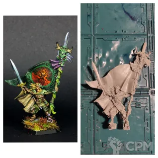 Описание картинки Wood elf hero with army standard от Old curiosity shop по цене 550руб | Свободный Рынок Миниатюр - СРМ