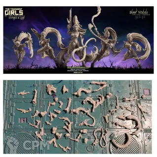 Описание картинки Blood vestals command (alt wyches) от Old curiosity shop по цене 1 400руб | Свободный Рынок Миниатюр - СРМ