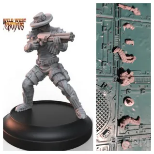 Описание картинки Deputy with shotgun от Old curiosity shop по цене 450руб | Свободный Рынок Миниатюр - СРМ