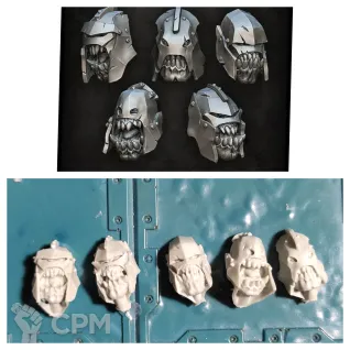 Описание картинки Orc siege helmets от Greed's storehouse по цене 350руб | Свободный Рынок Миниатюр - СРМ