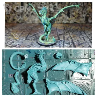 Описание картинки Young emerald dragon от Greed's storehouse по цене 1 800руб | Свободный Рынок Миниатюр - СРМ