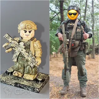 Описание картинки Милитари минифигурка, кастом от akaTuman по цене 1 400руб | Свободный Рынок Миниатюр - СРМ