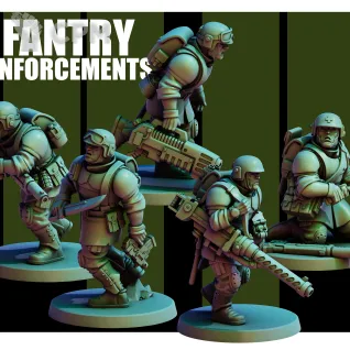 Описание картинки Infantry Reinforcements от Manufactorum76 по цене 800руб | Свободный Рынок Миниатюр - СРМ