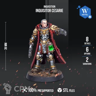 Описание картинки Inquisitor Cesarie от WebWay 3D по цене 480руб | Свободный Рынок Миниатюр - СРМ