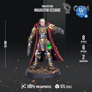 Описание картинки Inquisitor Cesarie от Manufactorum76 по цене 200руб | Свободный Рынок Миниатюр - СРМ