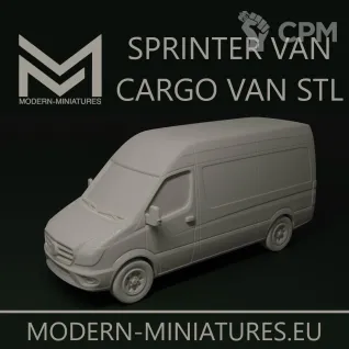 Описание картинки Sprinter van cargo transporter от Wardog Workshop по цене 1 500руб | Свободный Рынок Миниатюр - СРМ