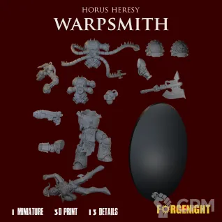 Описание картинки Iron Warriors Warpsmith от ForgeNight по цене 600руб | Свободный Рынок Миниатюр - СРМ