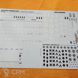 Описание картинки Iron Hands Transfer Sheet от aldger по цене 500руб | Свободный Рынок Миниатюр - СРМ
