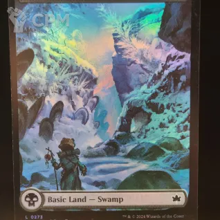 Описание картинки Swamp (BLB Full Art Foil) от Барахолка Баллиоза по цене 300руб | Свободный Рынок Миниатюр - СРМ