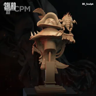 Описание картинки Crazy Orc Pirat (Bust) от Naggaroth Night по цене 2 000руб | Свободный Рынок Миниатюр - СРМ