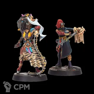 Описание картинки Escher Shivver and Apprentice Clan Chymist от Орки с наГорки по цене 450руб | Свободный Рынок Миниатюр - СРМ