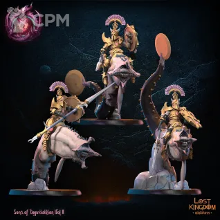 Описание картинки Slaanesh Chaos Beast Cavalry от Barduck Miniatures по цене 1 978руб | Свободный Рынок Миниатюр - СРМ
